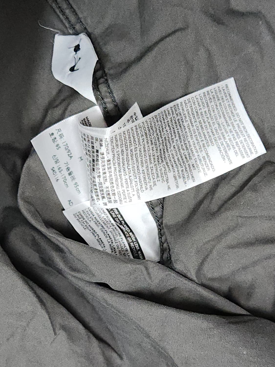 펑크 패치 포인트 카키 반팔 셔츠 상품이미지6