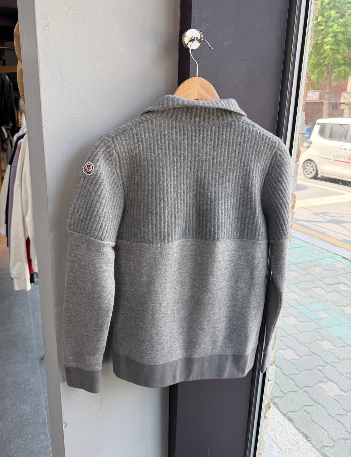 .S/ 몽클레어 투톤 골지 스웻 니트 하프집업 상품이미지8