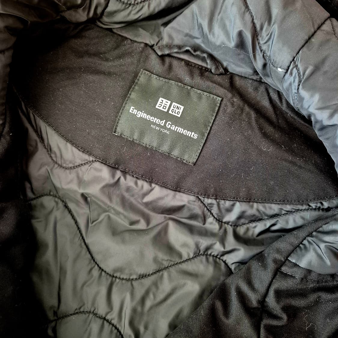 유니클로 U × Engineered Garments 후드 점퍼 (블랙)  상품이미지2