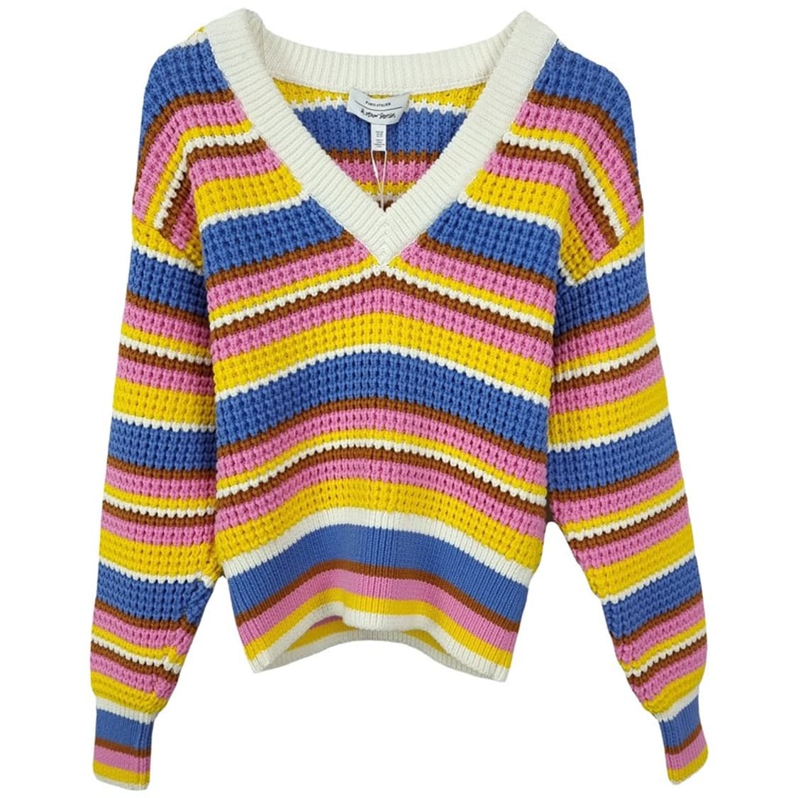 [앤아더스토리즈](새상품) 멀티 컬러 스트라이프 브이넥 니트 M19113 상품이미지2