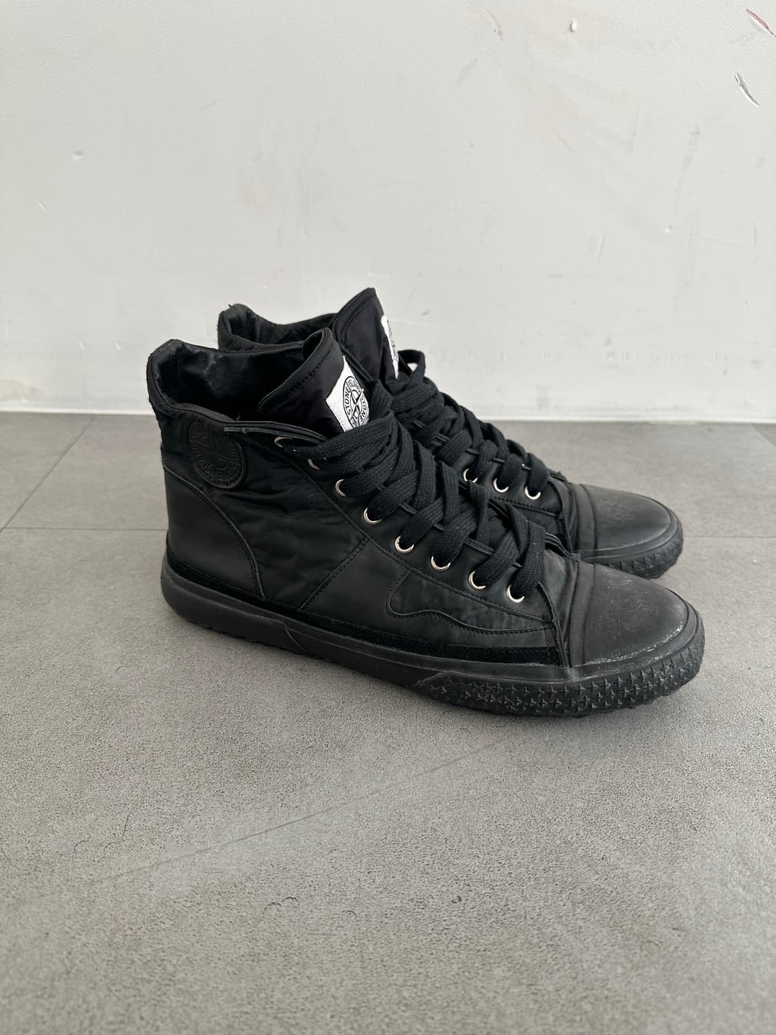 스톤 아일랜드 나일론 레더 유틸리티 하이탑 상품이미지5