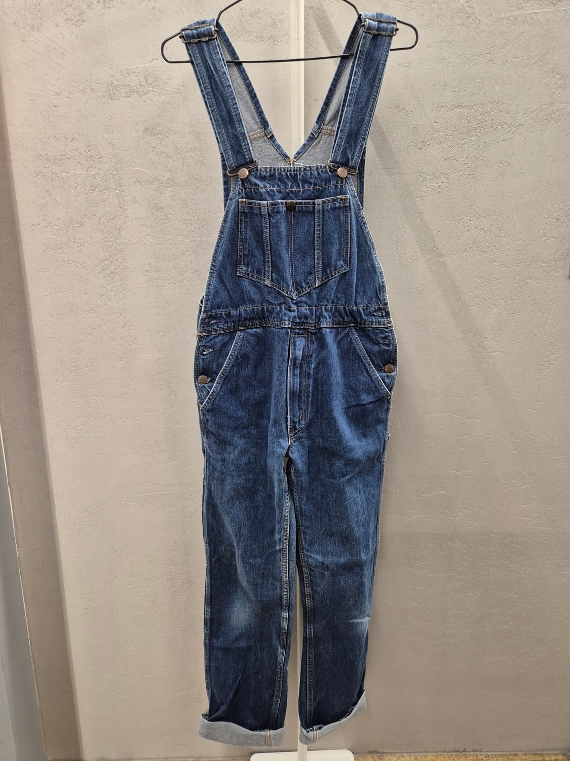 빅존 데님 멜빵바지 32인치 상품이미지2
