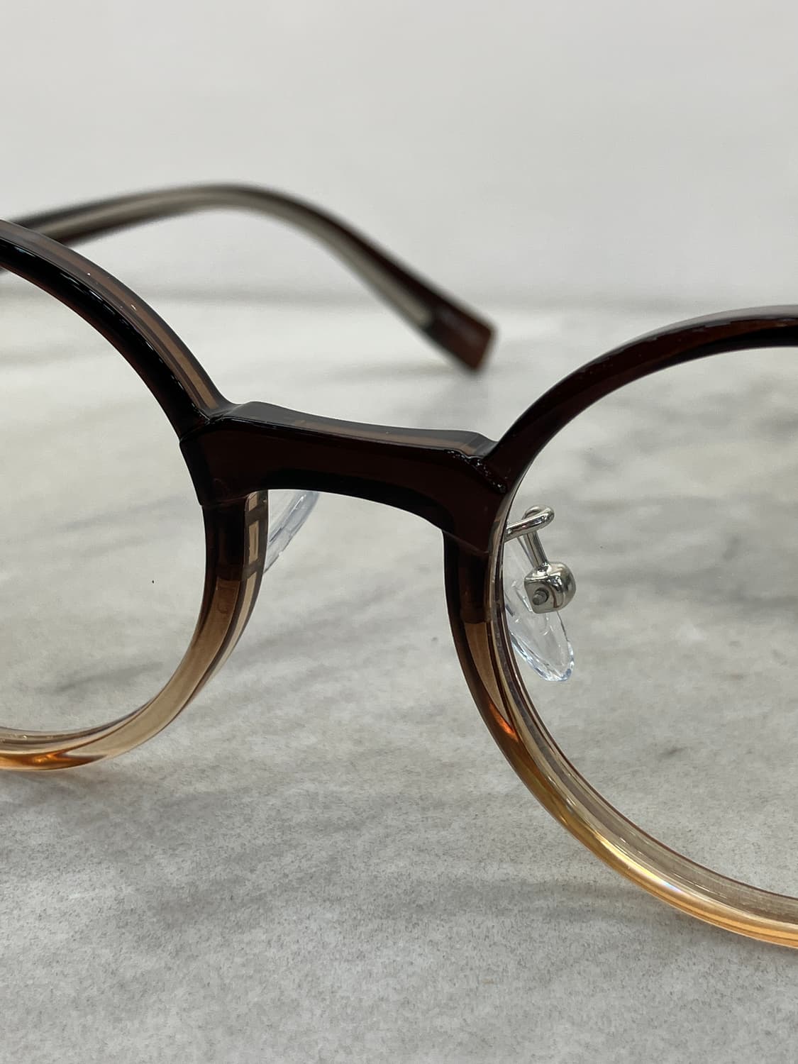B60 HL 브라운 투톤 라운드 뿔테 안경7671 상품이미지5