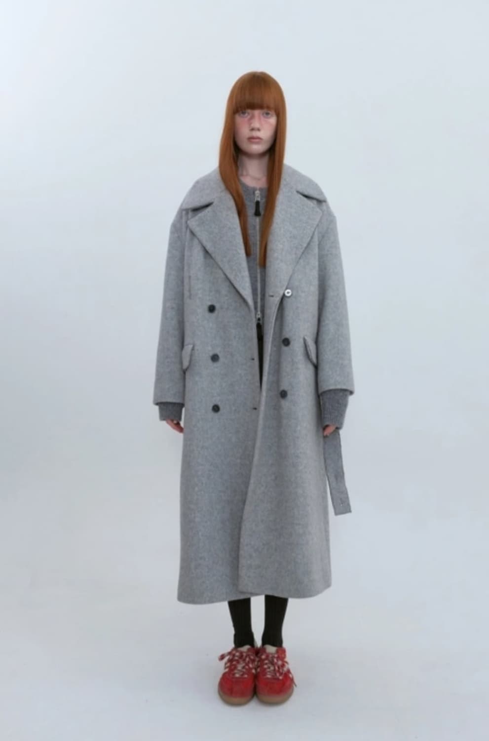 ahwe 아위 울블렌드 롱코트 그레이[M] 상품이미지2