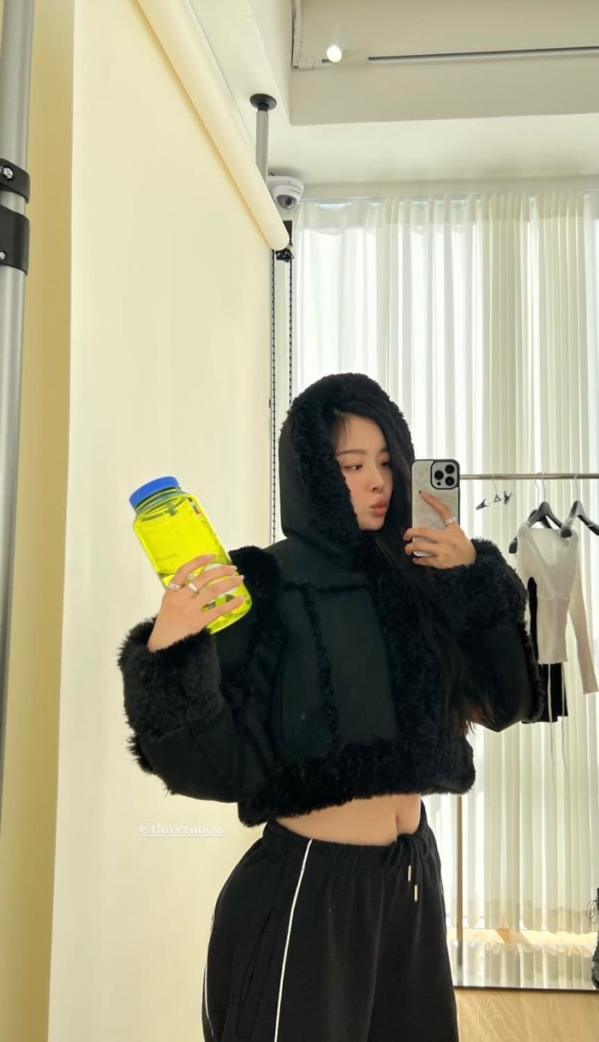 [A+상태] 쓰리타임즈 베이비퍼 후드 무스탕 상품이미지3