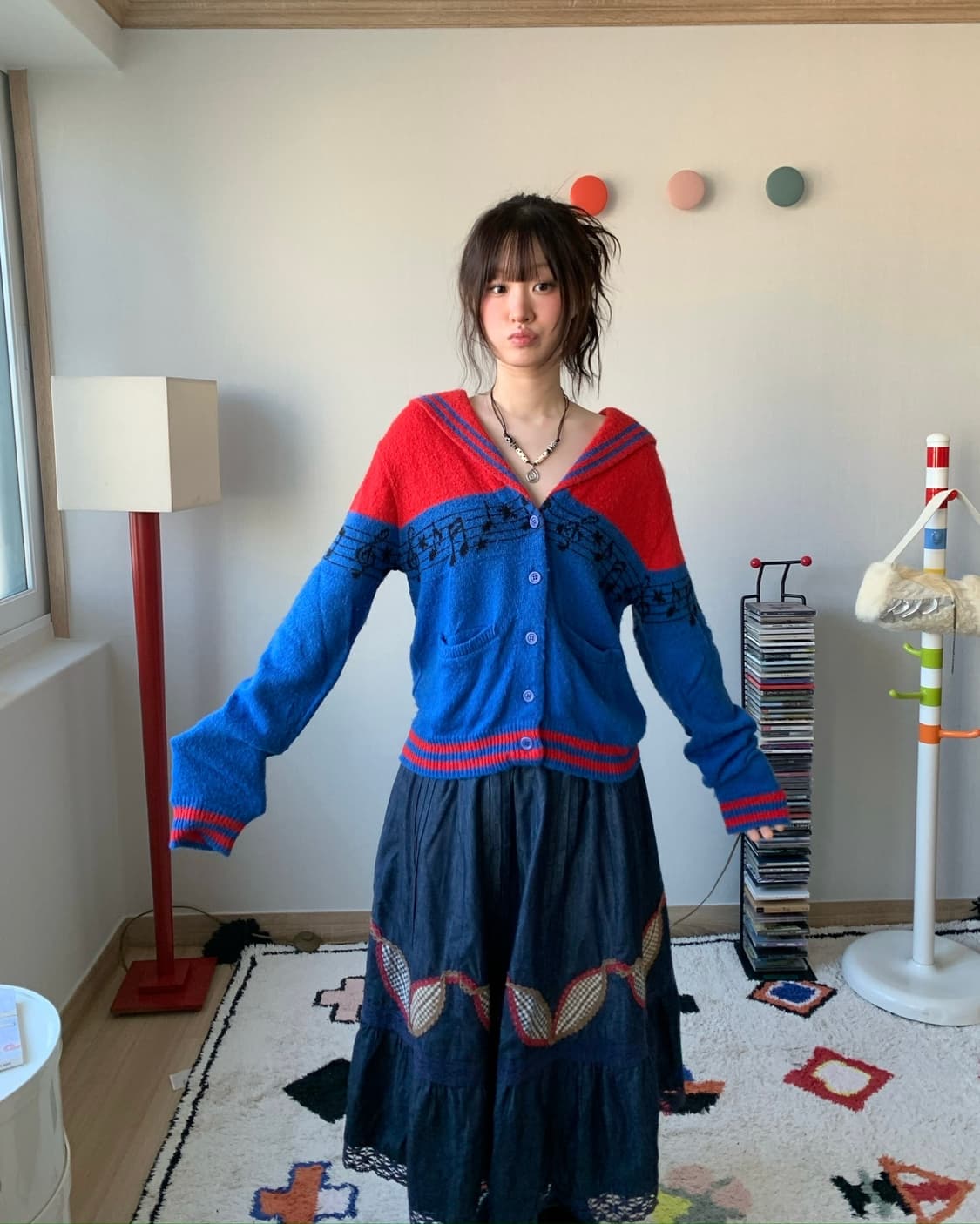 denim patchwork skirt 상품이미지1