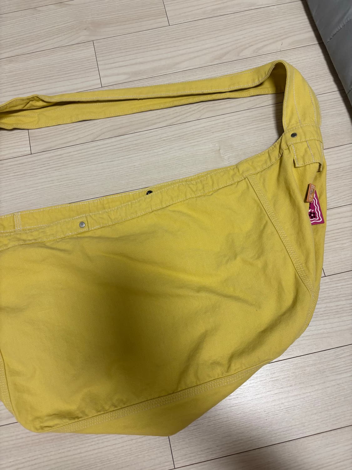 캐피탈 CANVAS NEWS PATPER BAG _라이트옐로우 상품이미지4
