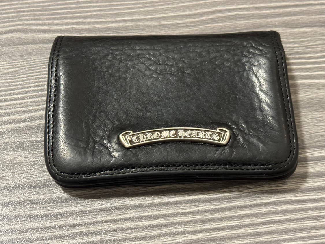 크롬하츠 스크롤라벨 레더카드지갑 상품이미지1