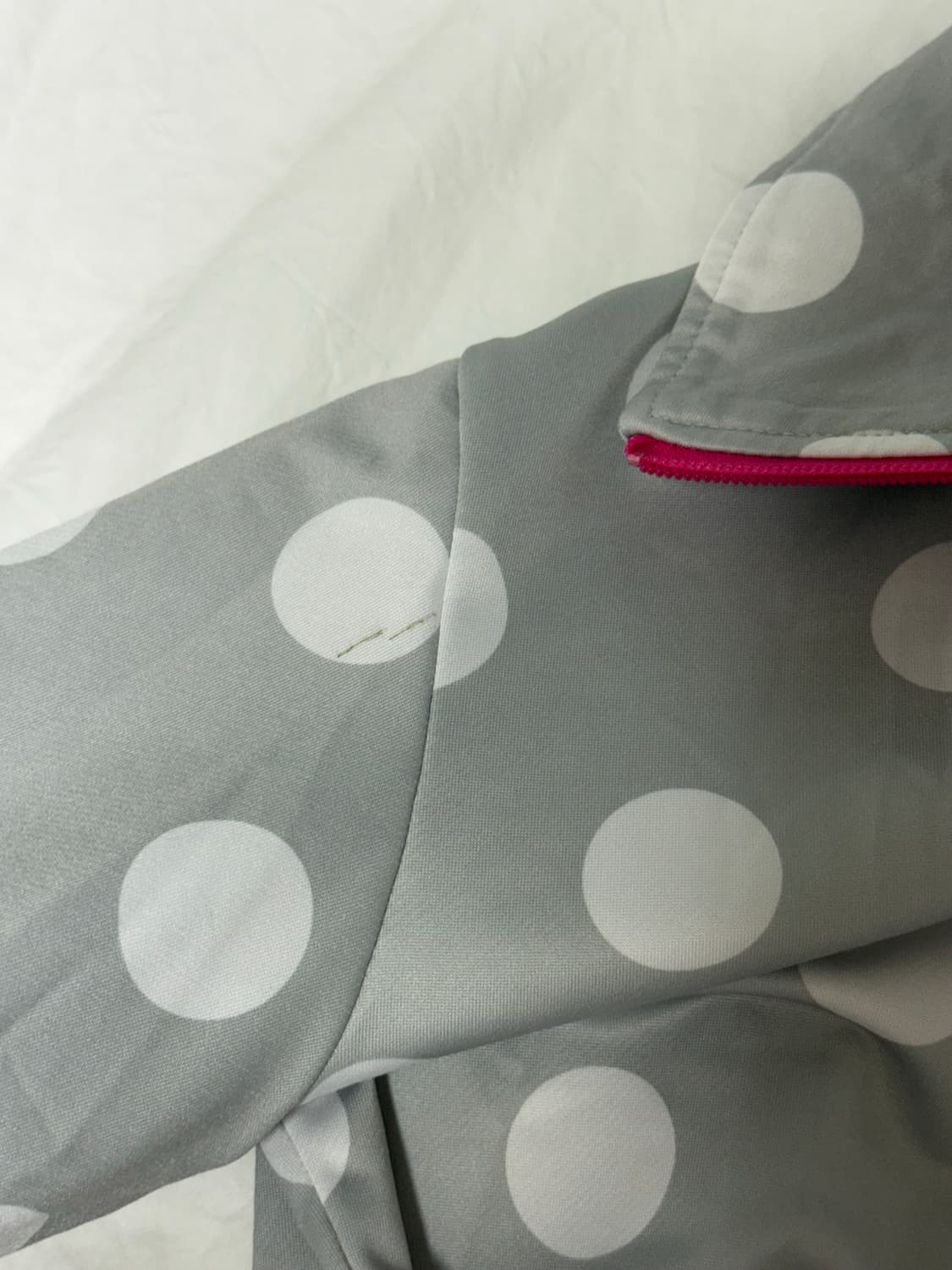 노스페이스 실버 화이트 도트 땡땡이 져지 집업 상품이미지4