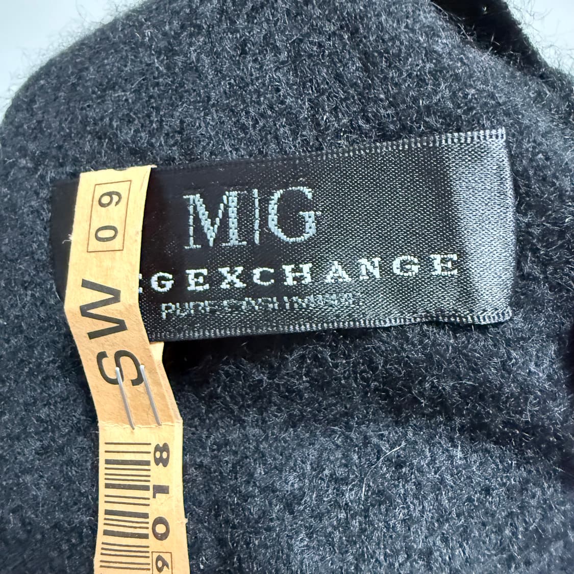 [캐시미어 100%/컨디션 중상] 블랙 목도리 머플러 대형 숄 상품이미지2