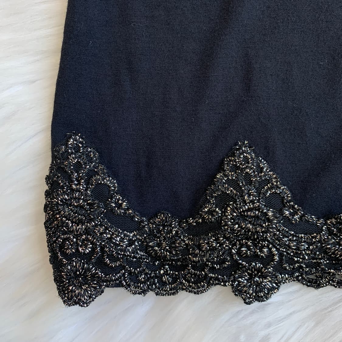일본 빈티지 J&R 실버 펄 레이스 블랙 슬리브리스 1738 상품이미지5