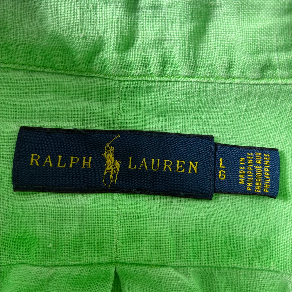 Polo  폴로 랄프로렌 자수 린넨 라이트그린 셔츠   상품이미지4