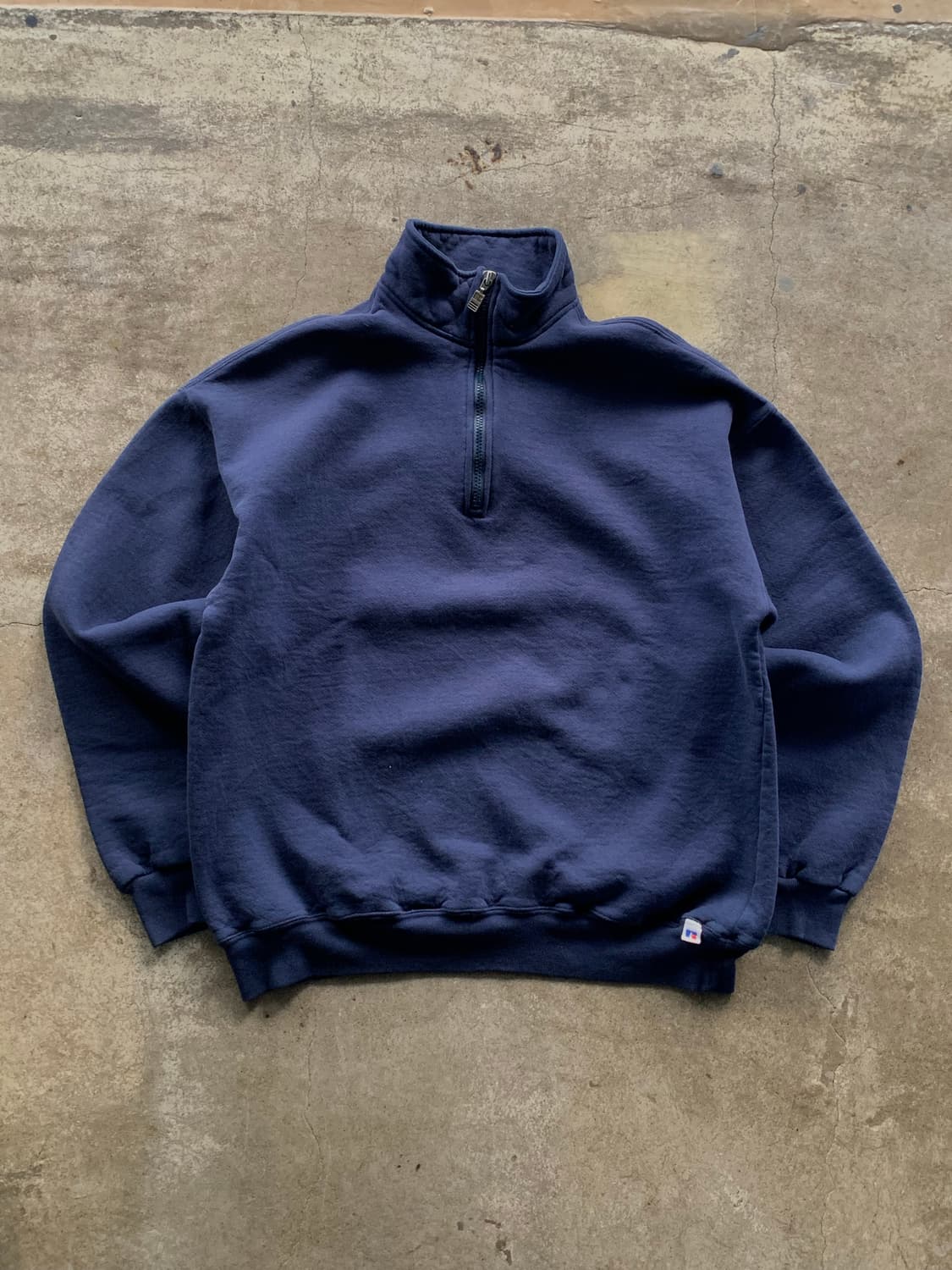 90s 러셀 애슬레틱 쿼터집 스웻셔츠 네이비 상품이미지1