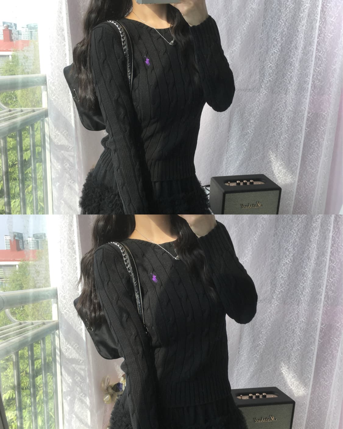 Polo black cable knit 상품이미지2