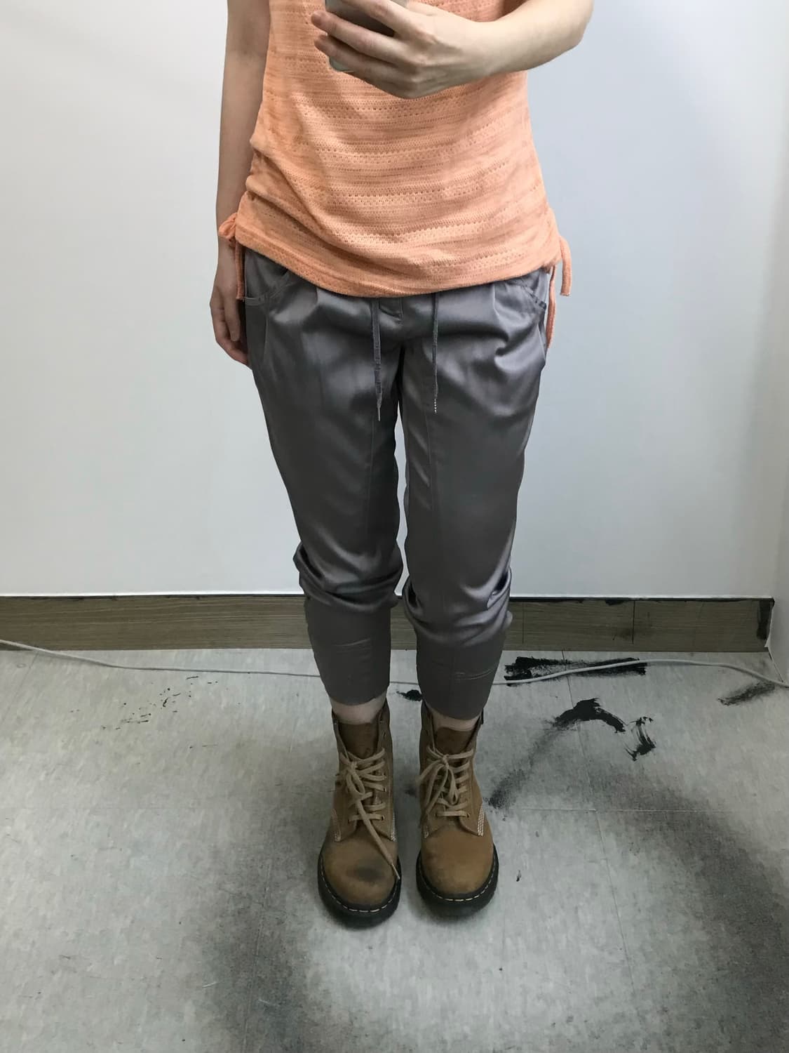 빈티지 새틴 7부 팬츠 상품이미지1
