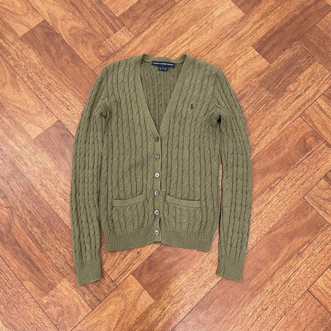 여성 폴로 케이블 가디건  상품이미지1