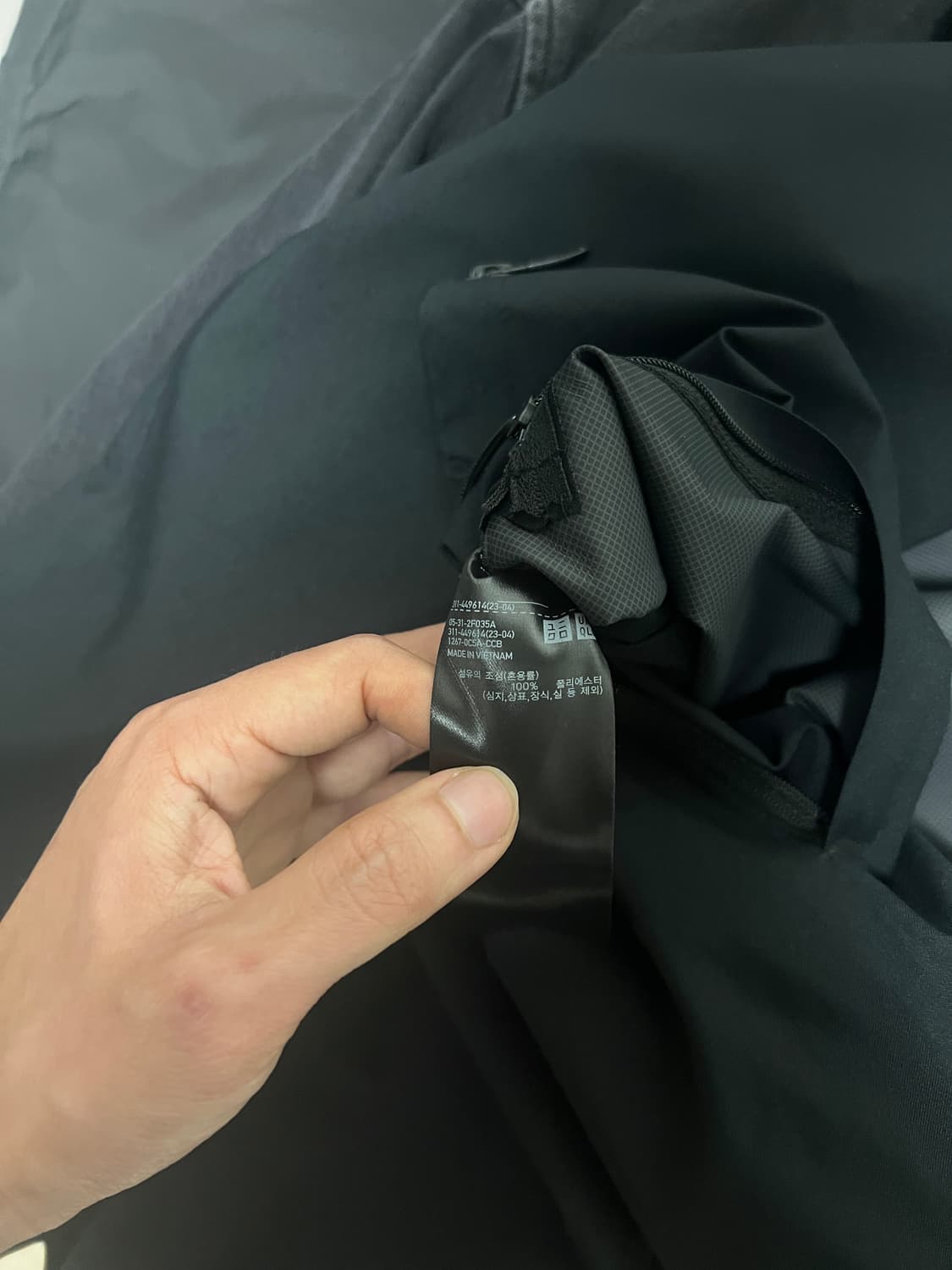 유니클로 블록테크파카 L 블랙 상품이미지7