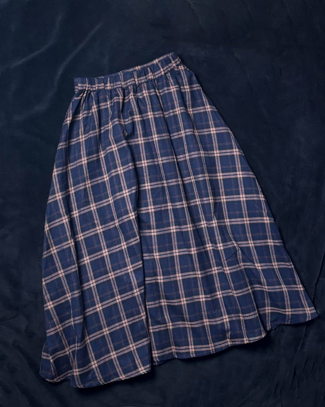 일본빈티지 CINEMA CLUB 체크 롱스커트 상품이미지2