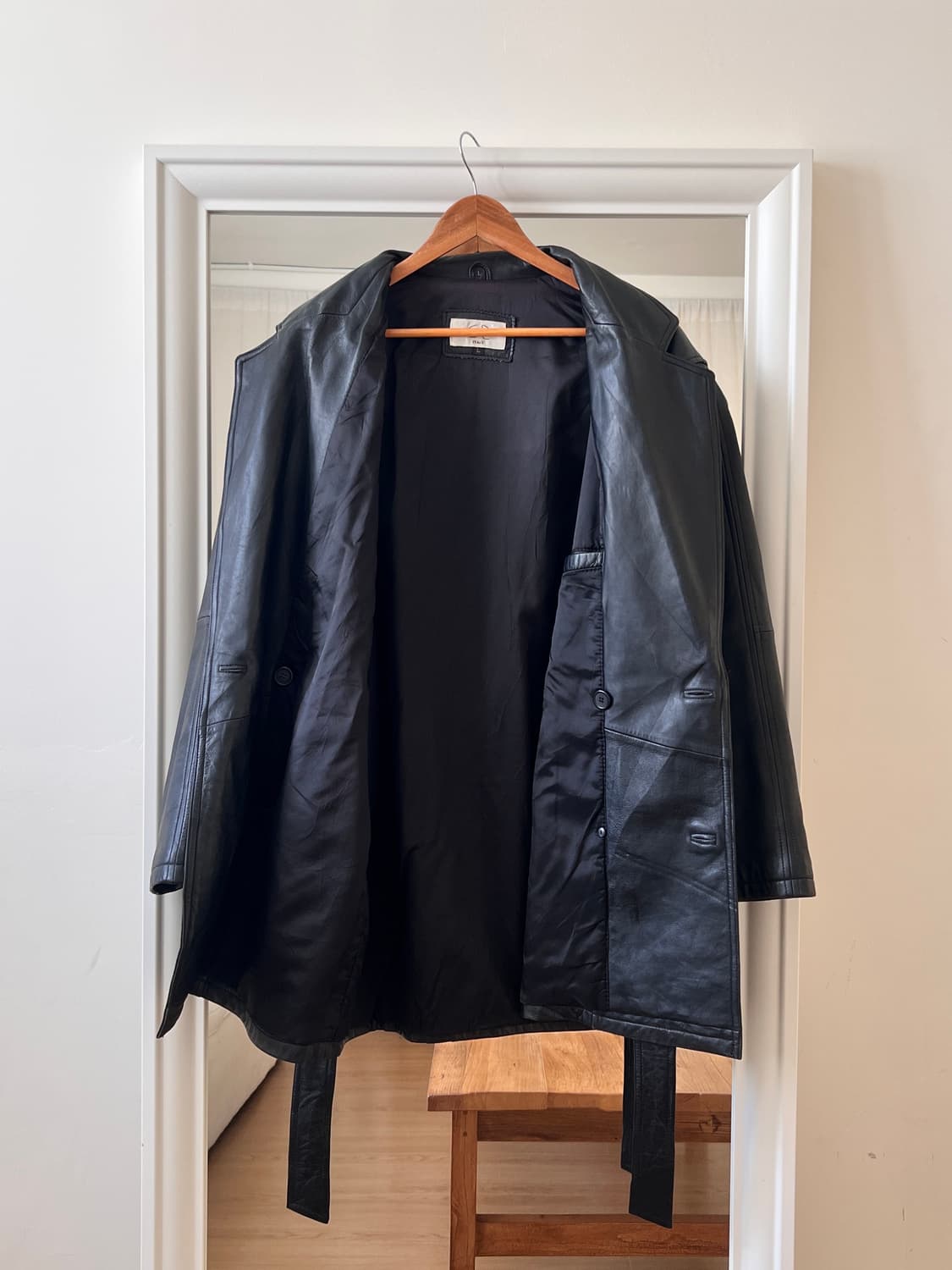 이태리 램스킨 벨티드 레더 자켓 상품이미지5