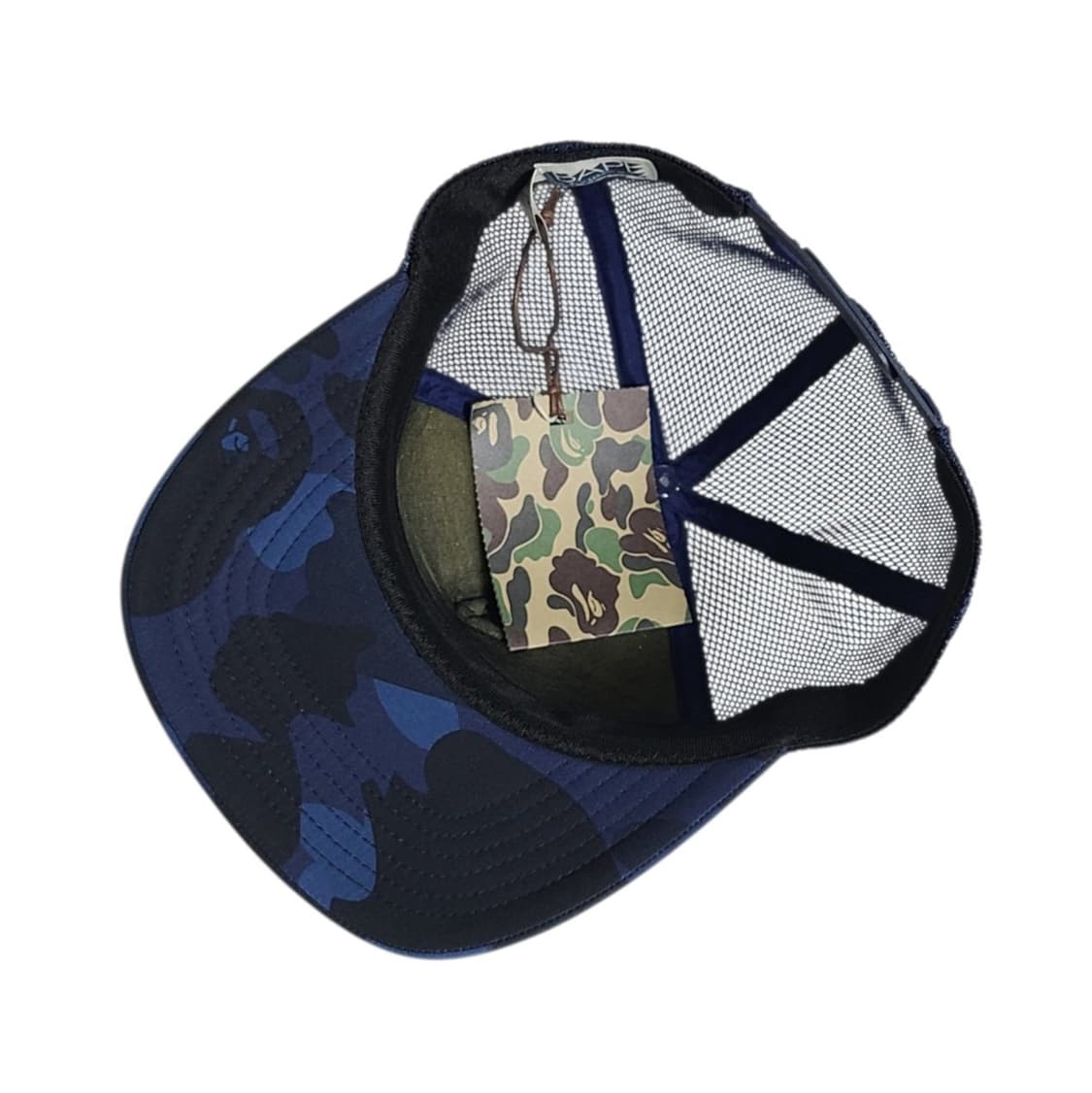 BAPE) 베이프 OG Van Halen 로고 블루 카모 매쉬캡 상품이미지5