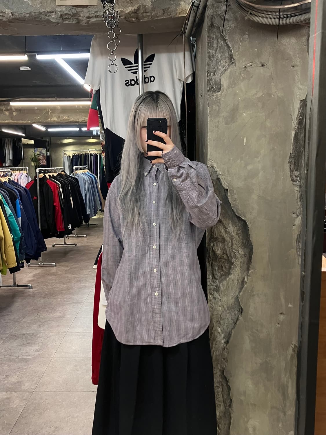 폴로 랄프로렌 체크 셔츠 퍼플 M #csz2718 상품이미지2