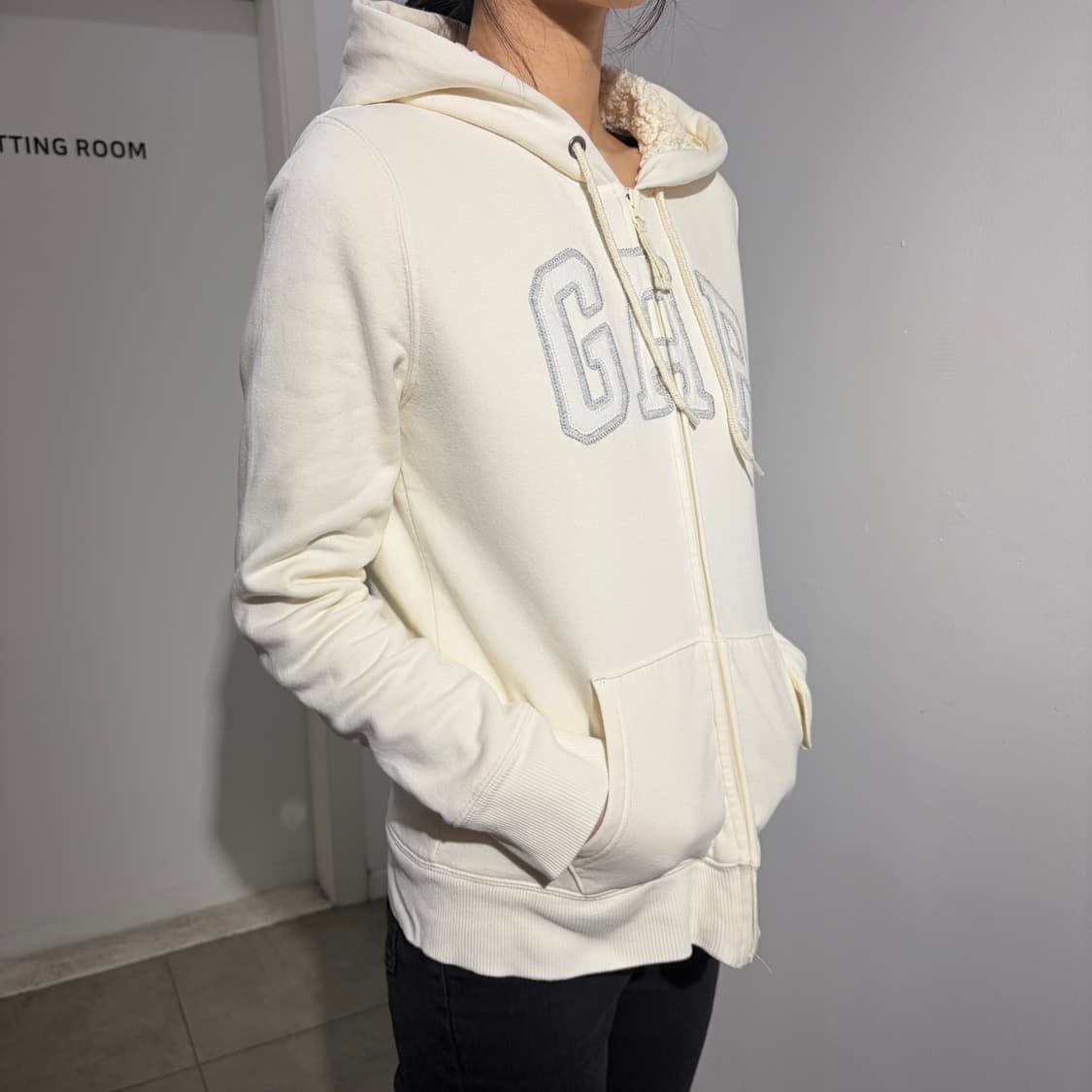 Gap 갭 아이보리 보아 후드집업 상품이미지3
