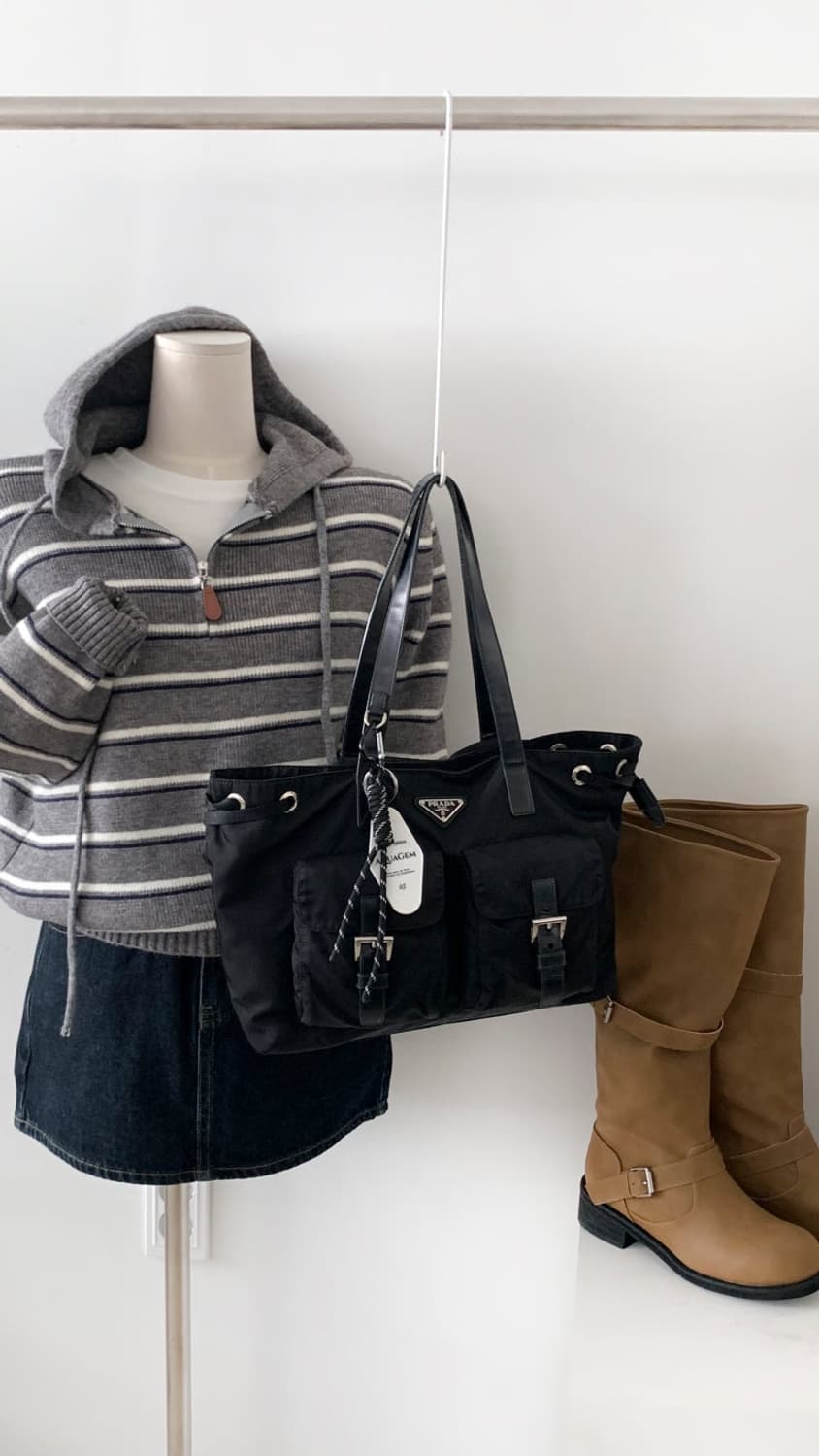 [정품 PRADA] 프라다 투포켓 나일론 숄더백 쇼퍼백 상품이미지10