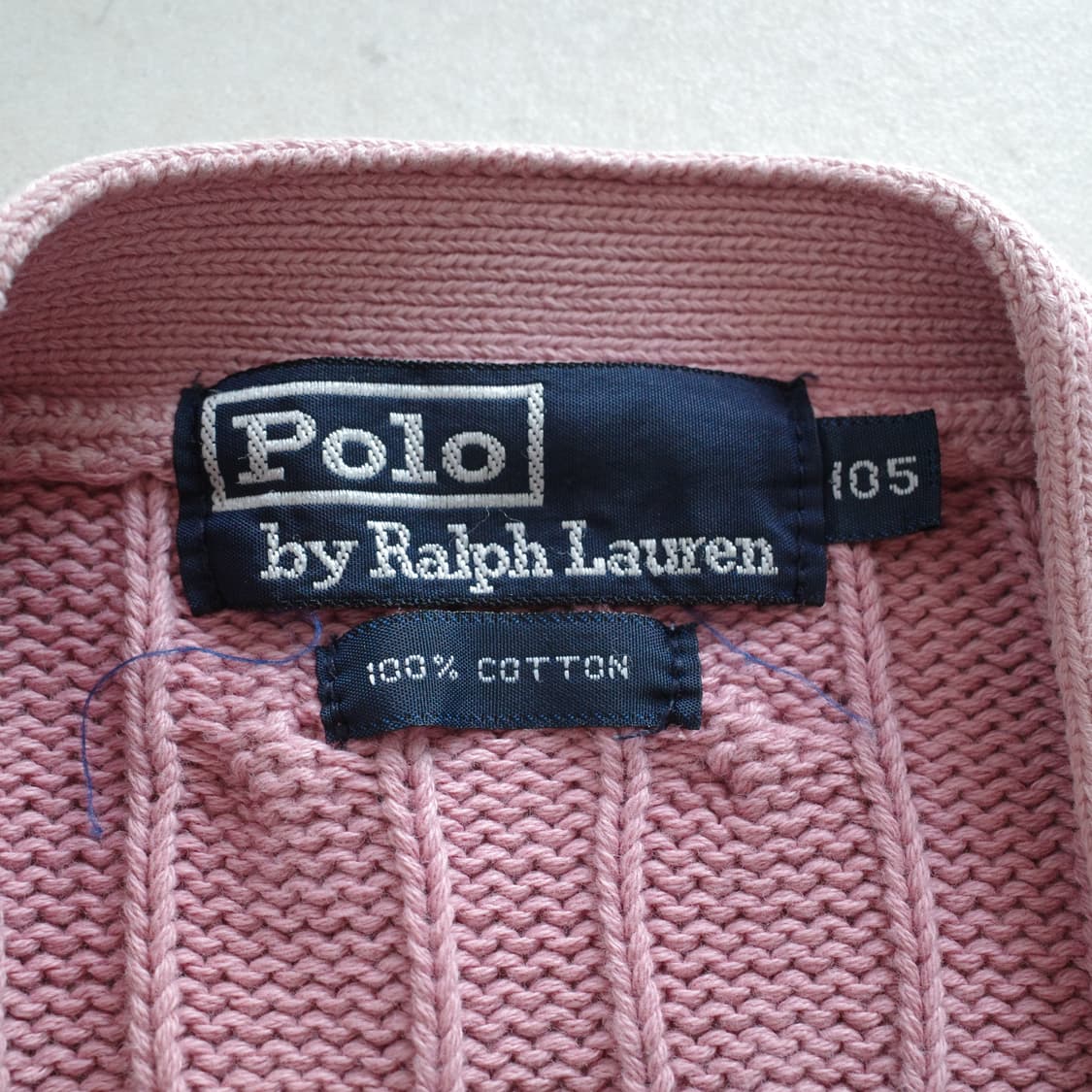 90s 폴로 랄프로렌 코튼 케이블 니트 가디건 105 상품이미지5