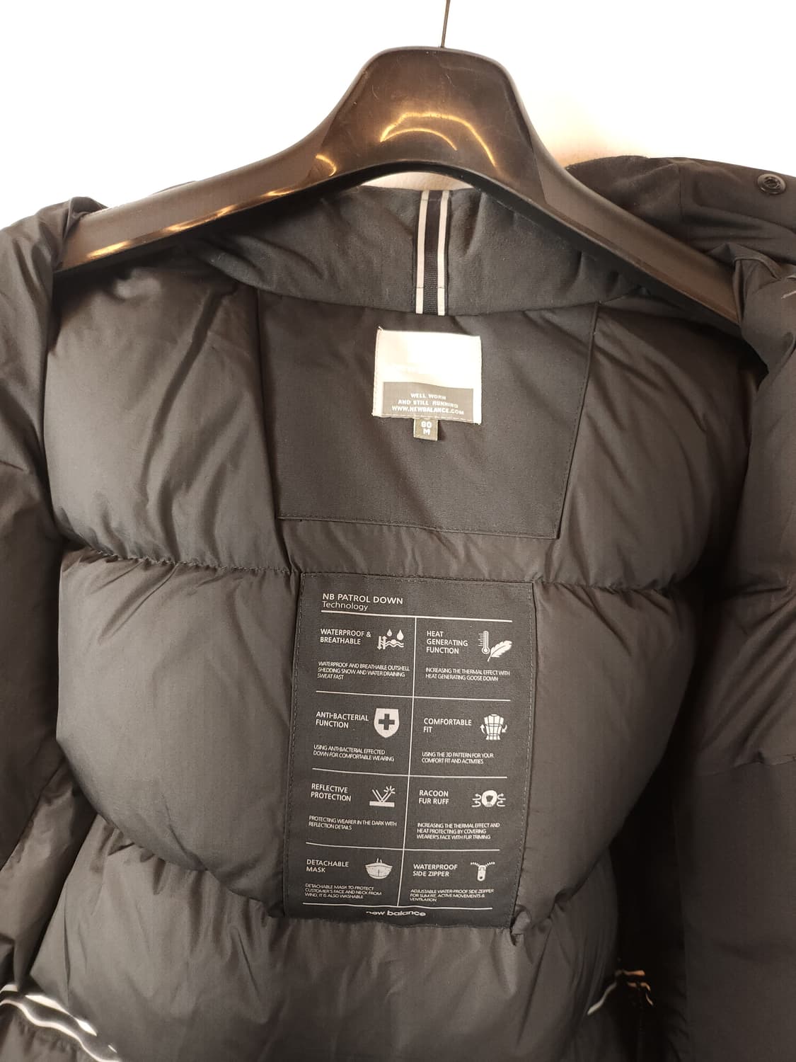 뉴발란스 패트롤 구스다운후드패딩 블랙 95 M 상품이미지9