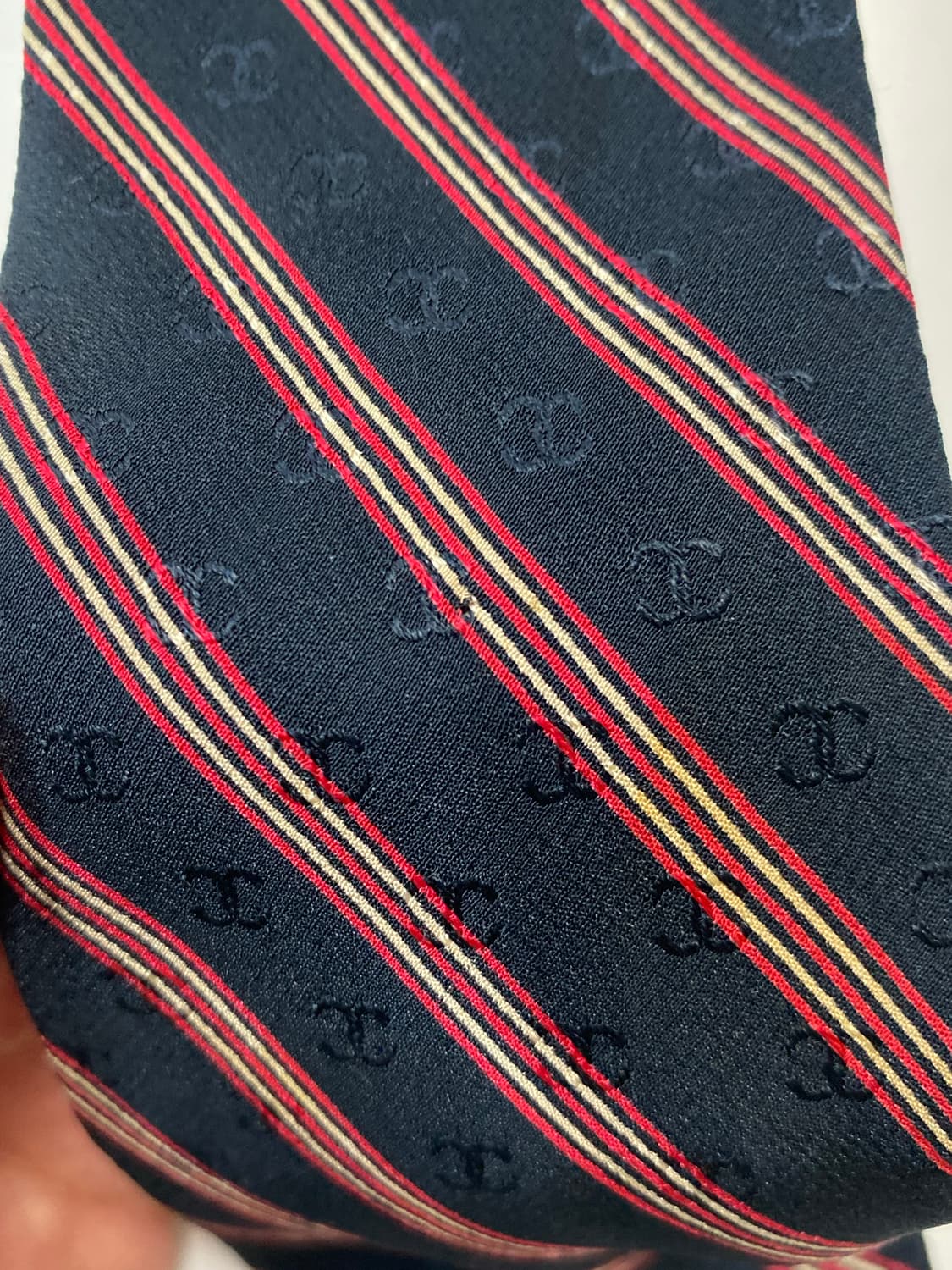 샤넬(CHANEL) 모노그램 명품 정품 넥타이8.2cm 상품이미지10