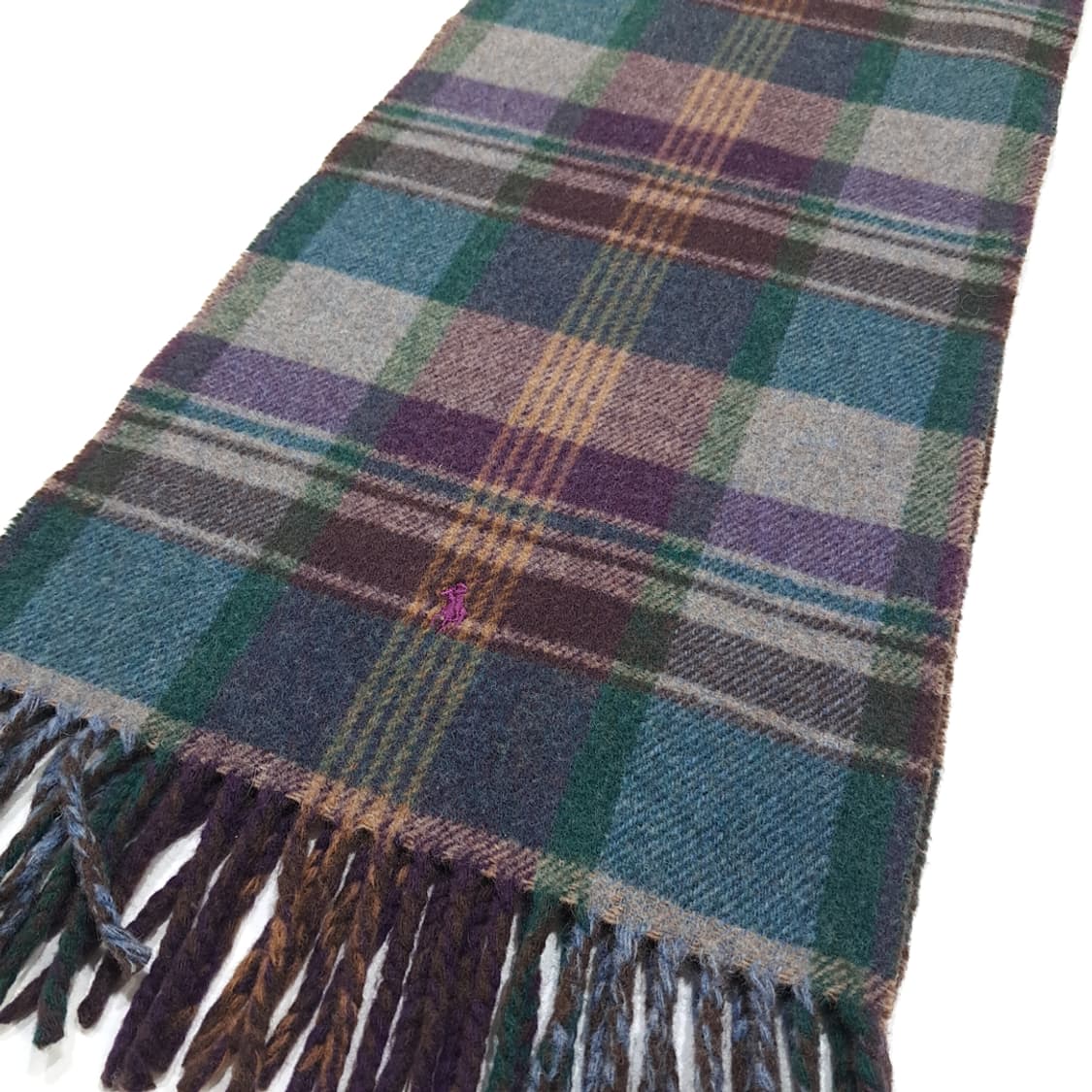 MX406 폴로 이태리판 램스울 혼방 타탄 체크 리버시블 머플러 상품이미지3