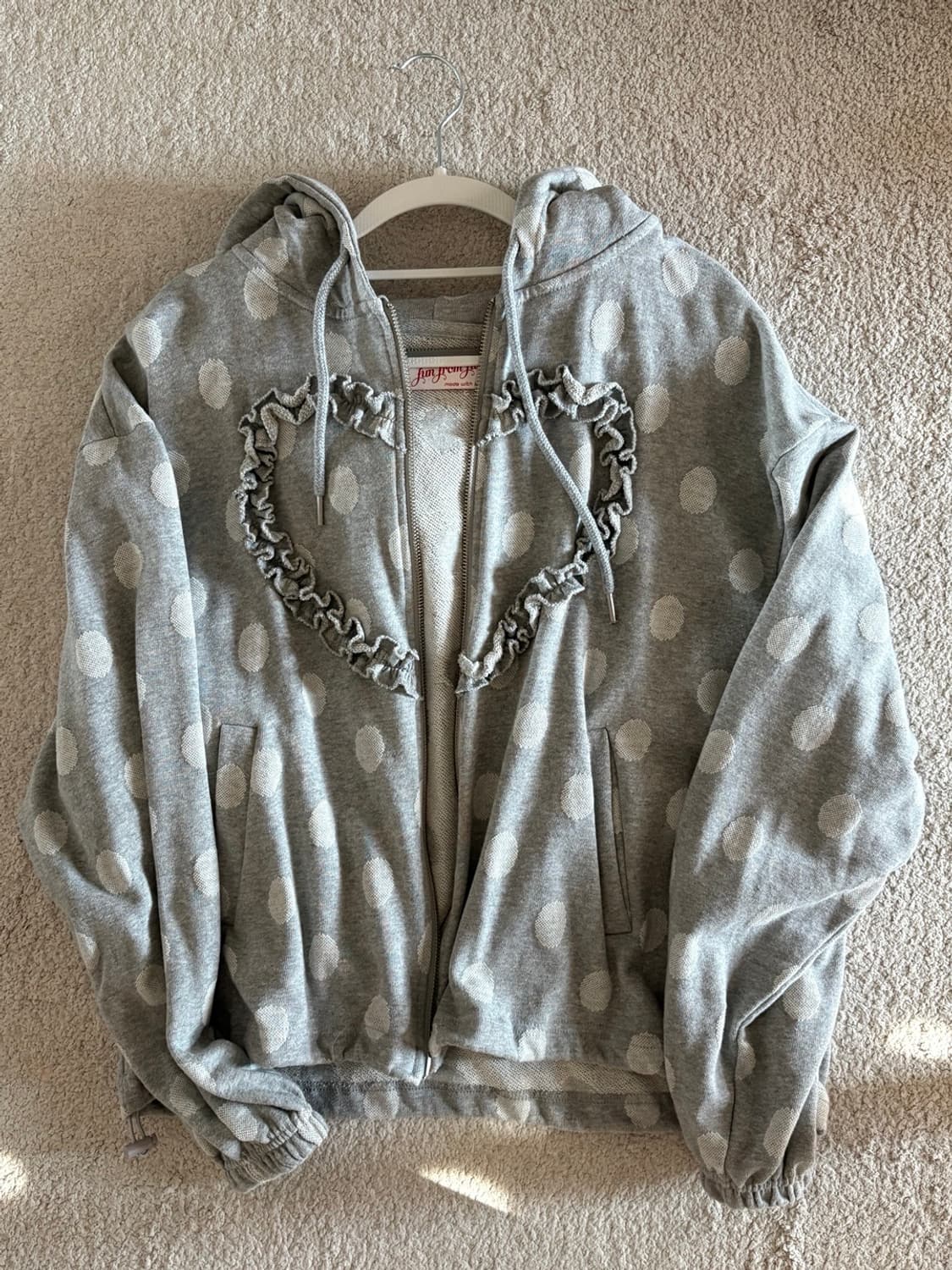 펀프롬펀 프릴 하트 후드집업 상품이미지2