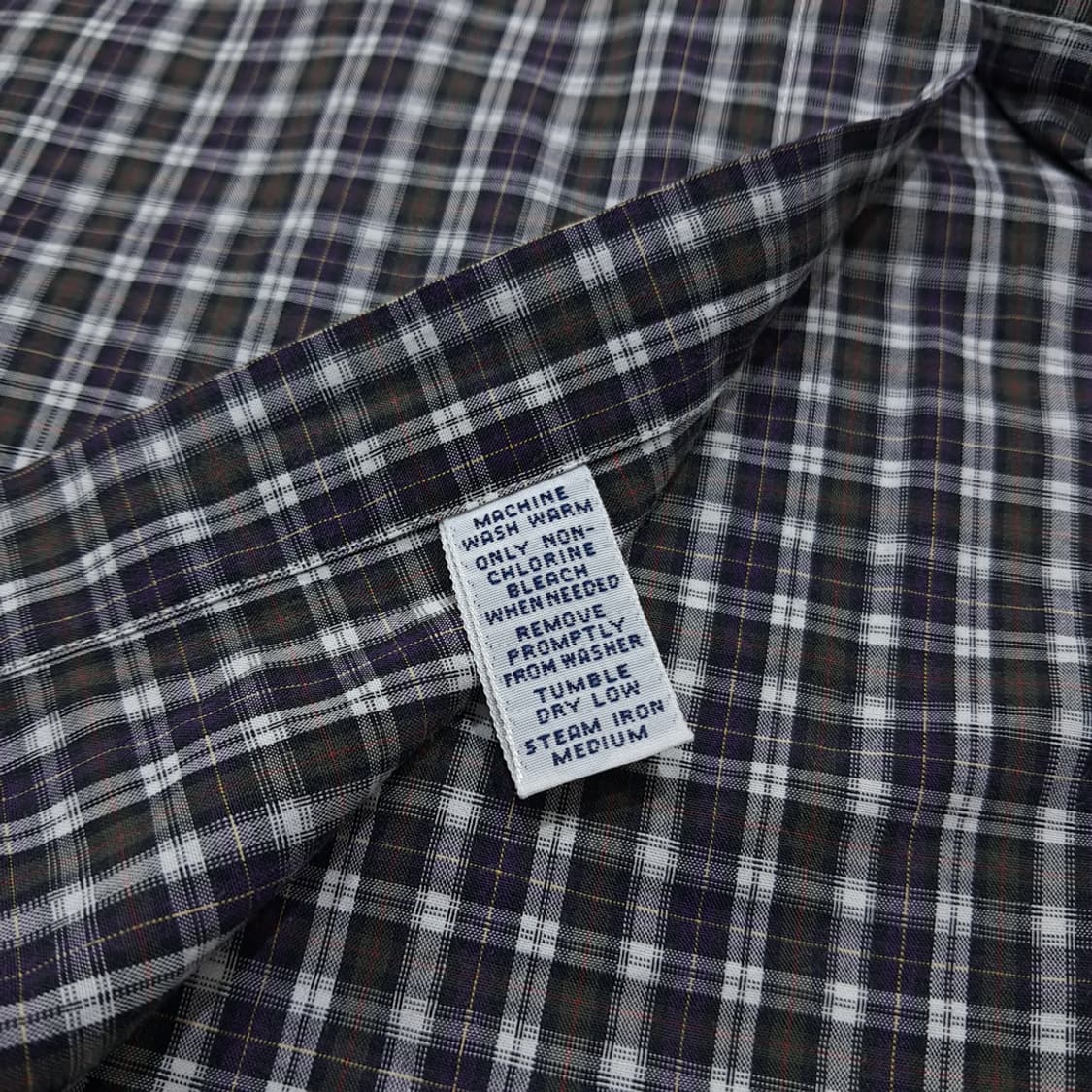 CK137 2XL 폴로 90s 홍콩판 모던 블랙워치 타탄체크 셔츠 상품이미지5