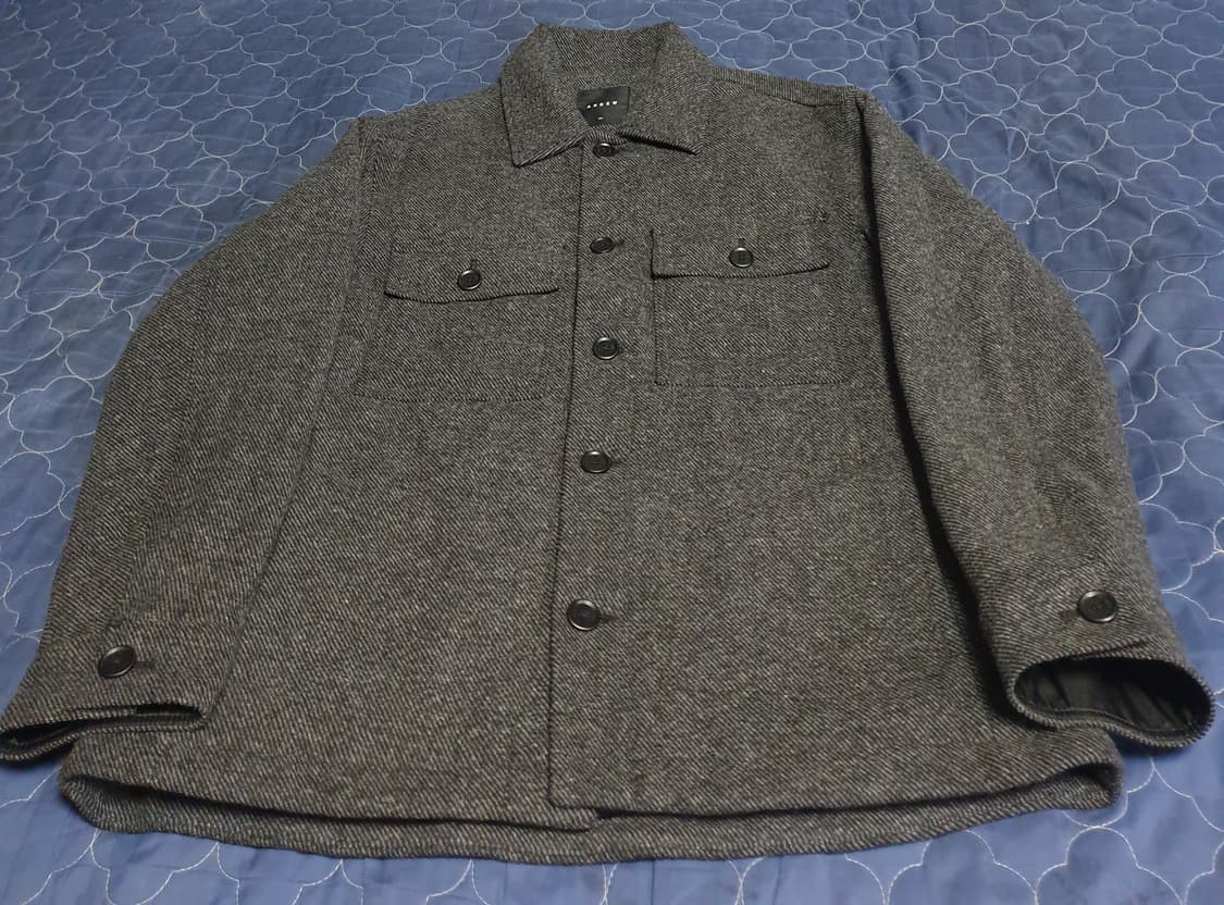 ANDEW 앤듀 헤링본 울혼방 포멀 자켓 다크그레이 (L) 상품이미지1