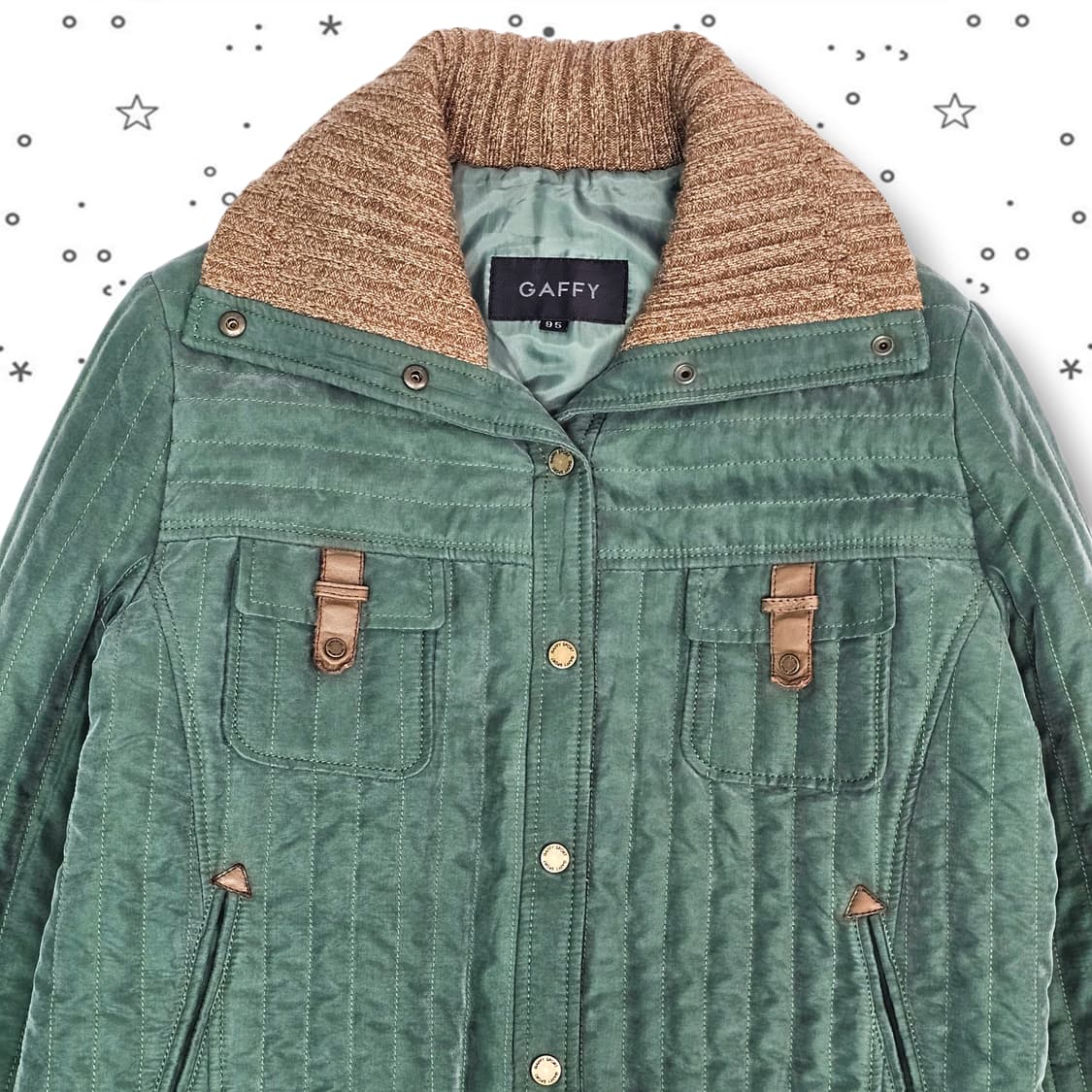 95 GAFFY 빈티지 그린 퀼팅 자켓 상품이미지2