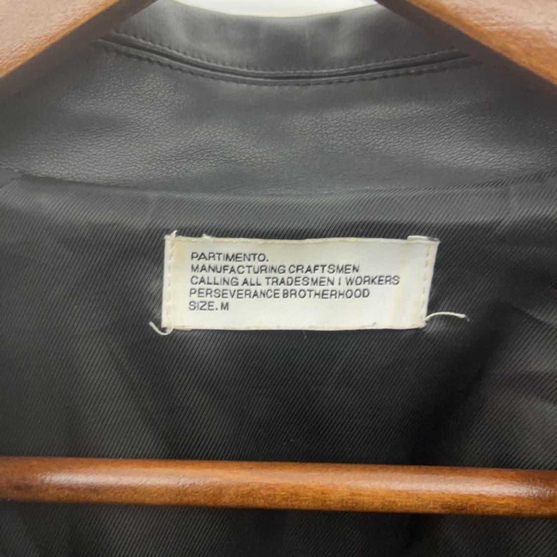 파르티멘토 빈티지 레트로 비건레더 바시티 자켓 M C08682 상품이미지5