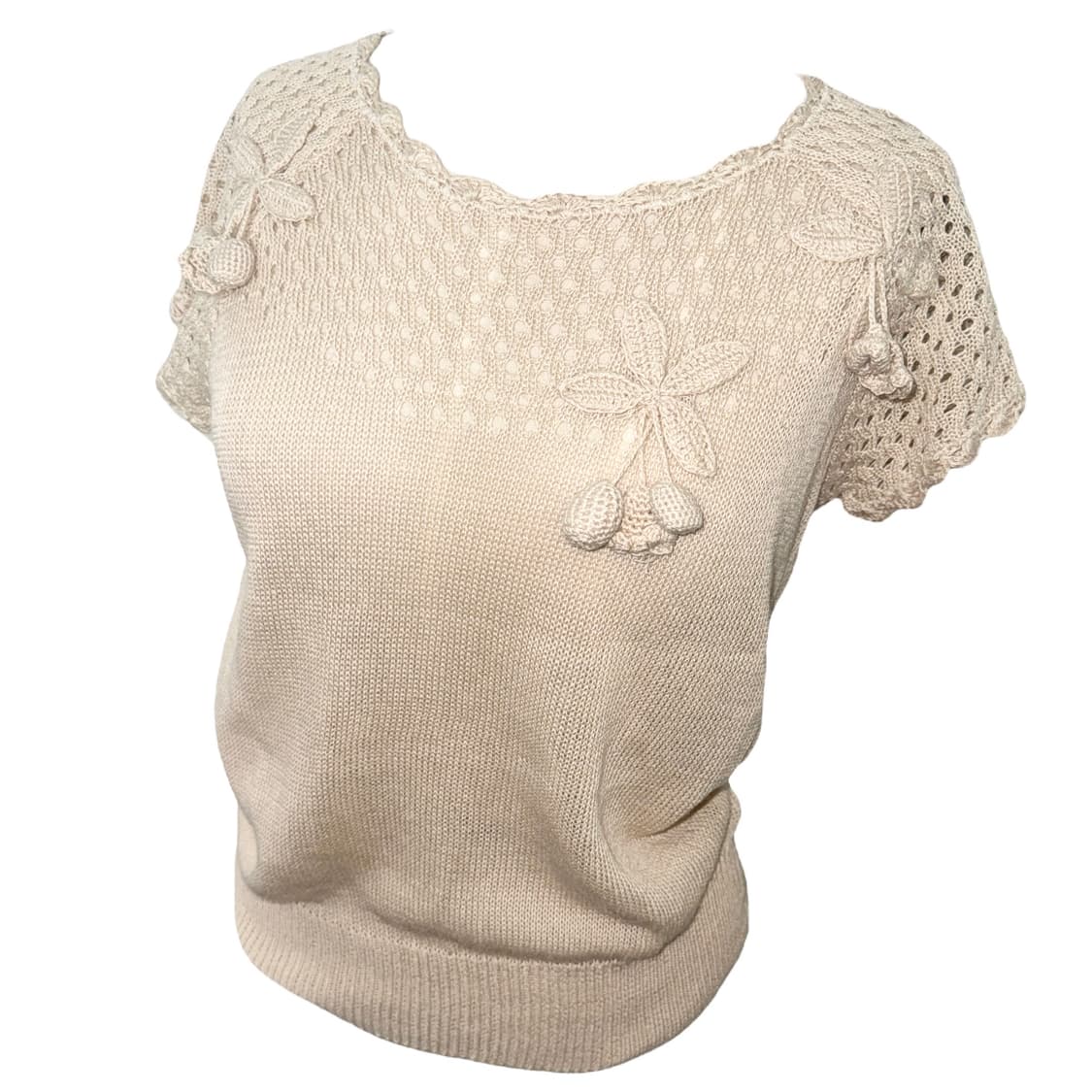 Beige Cherry knit Top 상품이미지2