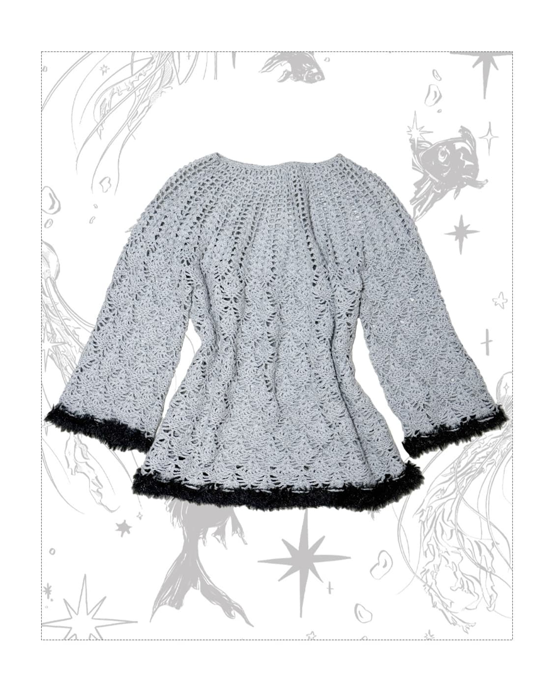 코코 크로셰 플레어 니트 상품이미지2