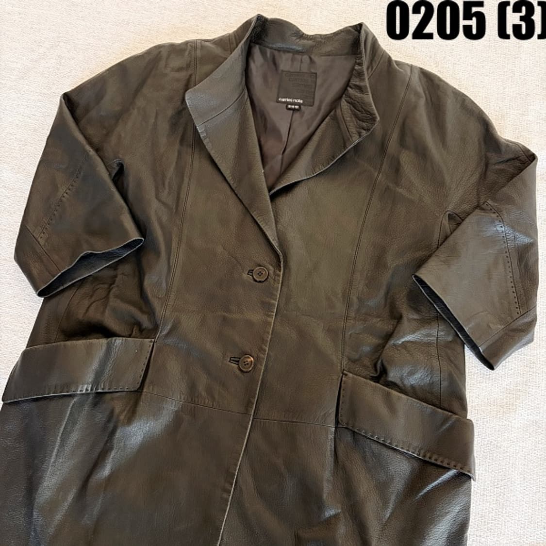 [88-96-160] 캐리스노트 가죽 하프 코트 0205(3) 상품이미지2