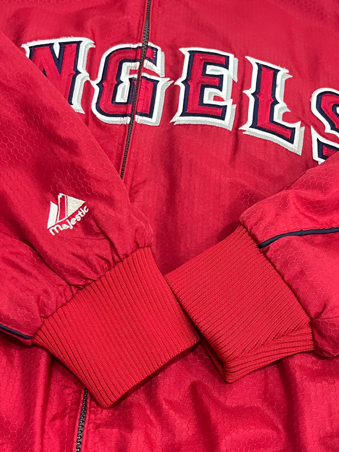 마제스틱 LA 에인절스 바람막이 웜업 야구 점퍼 XL 상품이미지4