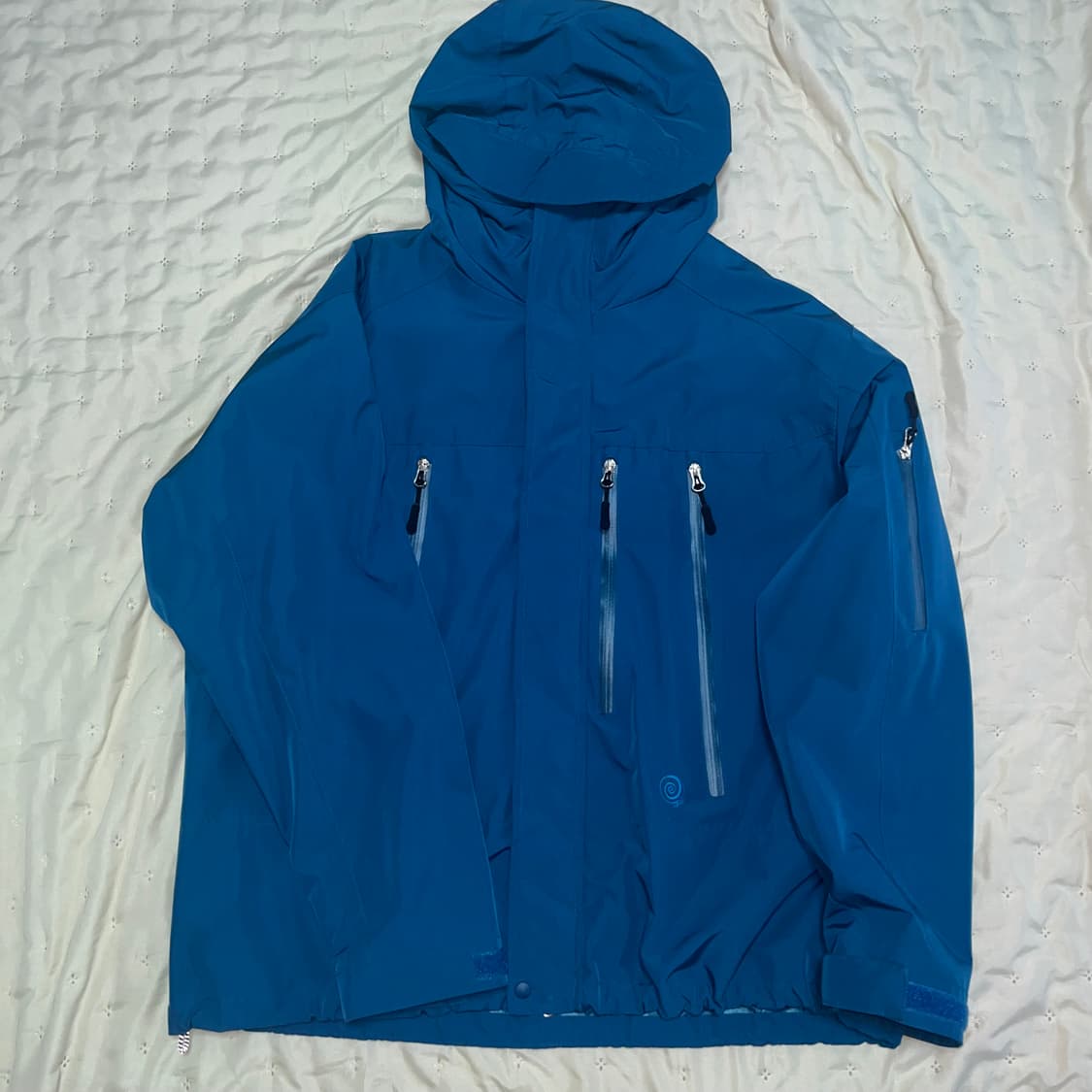 트래블 3 레이어 써밋 후드 윈드 브레이커 사파이어 블루 상품이미지1