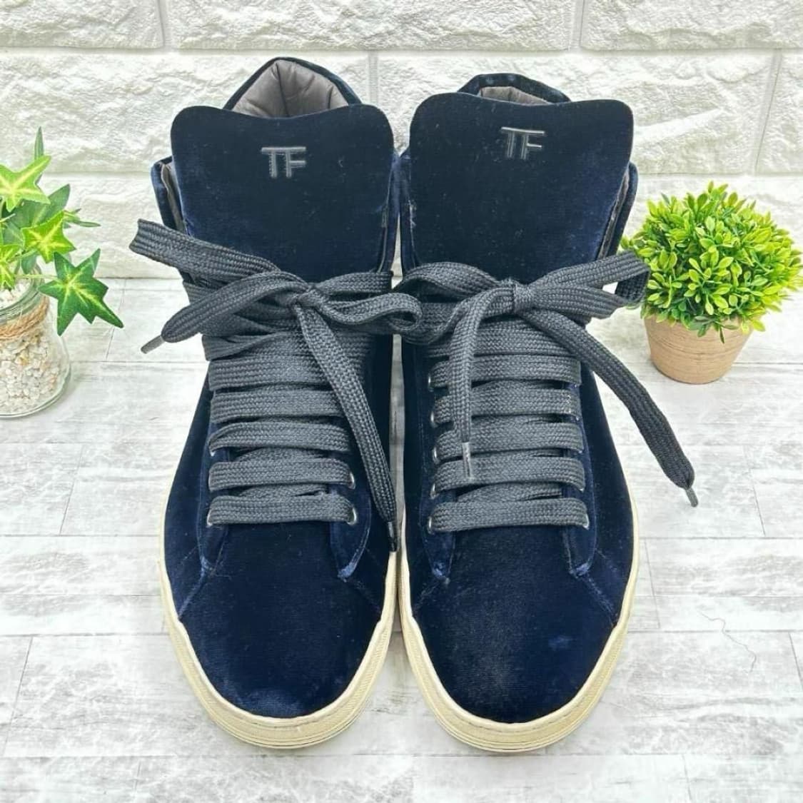 [정품] Tom Ford 벨벳 하이탑 스니커즈 미드탑 (260) 상품이미지2