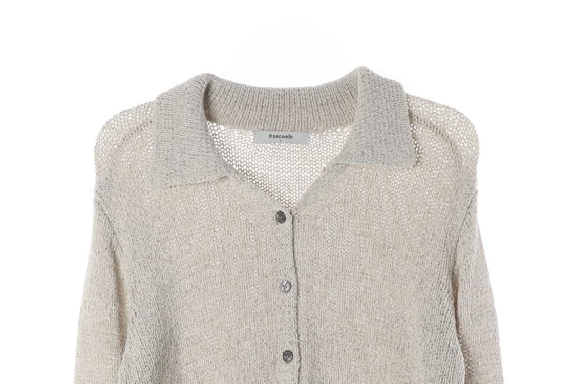 에잇세컨즈 루즈핏 베이지 가디건 L 상품이미지3