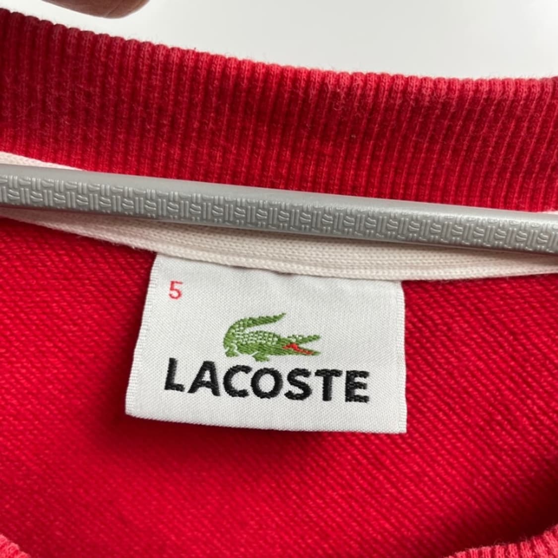 라코스테 빅로고 맨투맨 레드 XL 5사이즈 상품이미지5
