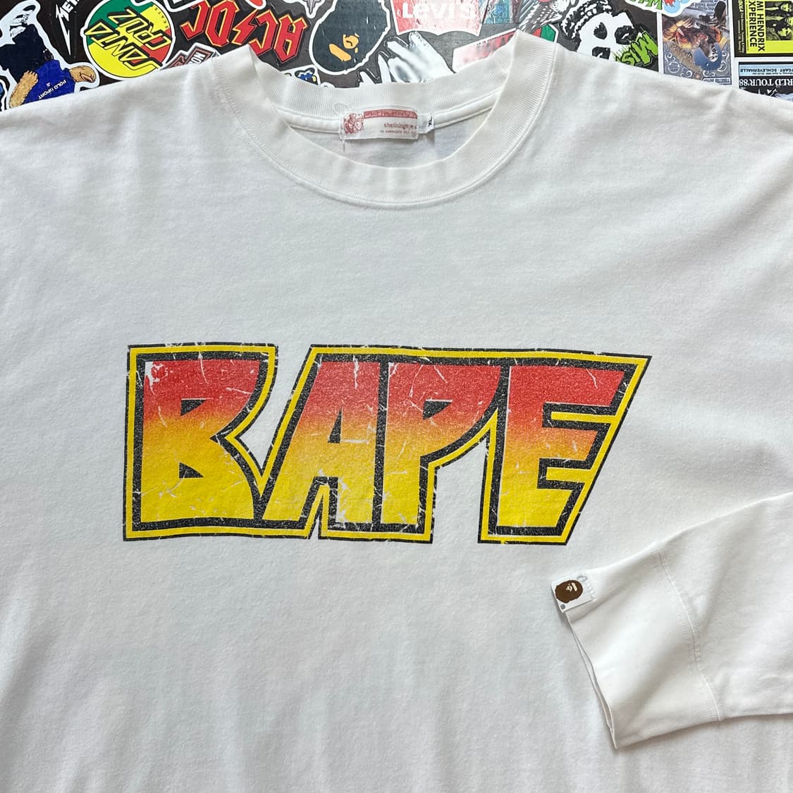 Early 00s 베이프 키스 패러디 롱슬리브 티셔츠 XL 상품이미지1