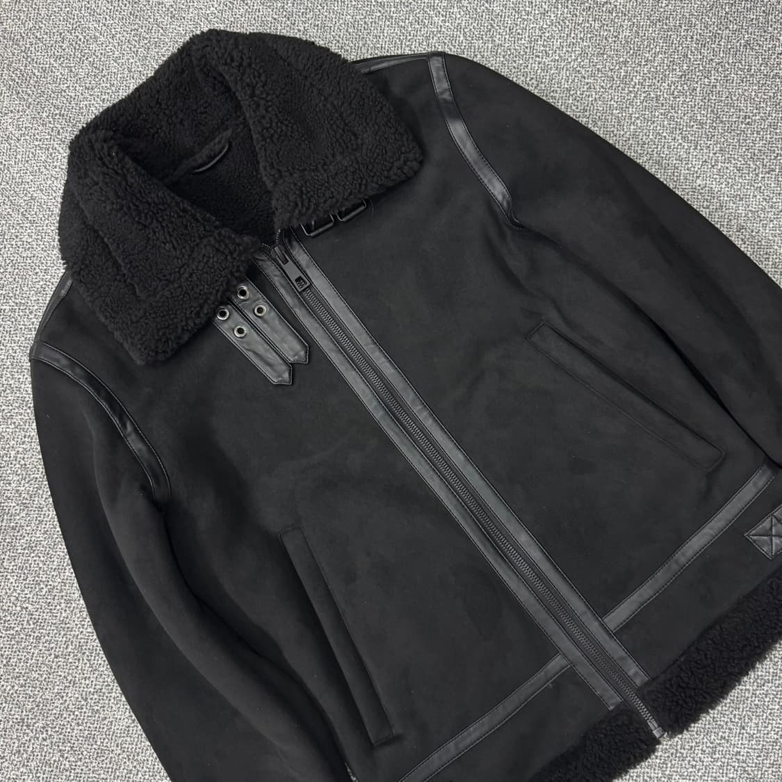 자라 무스탕 자켓 블랙 S 남녀공용 상품이미지2