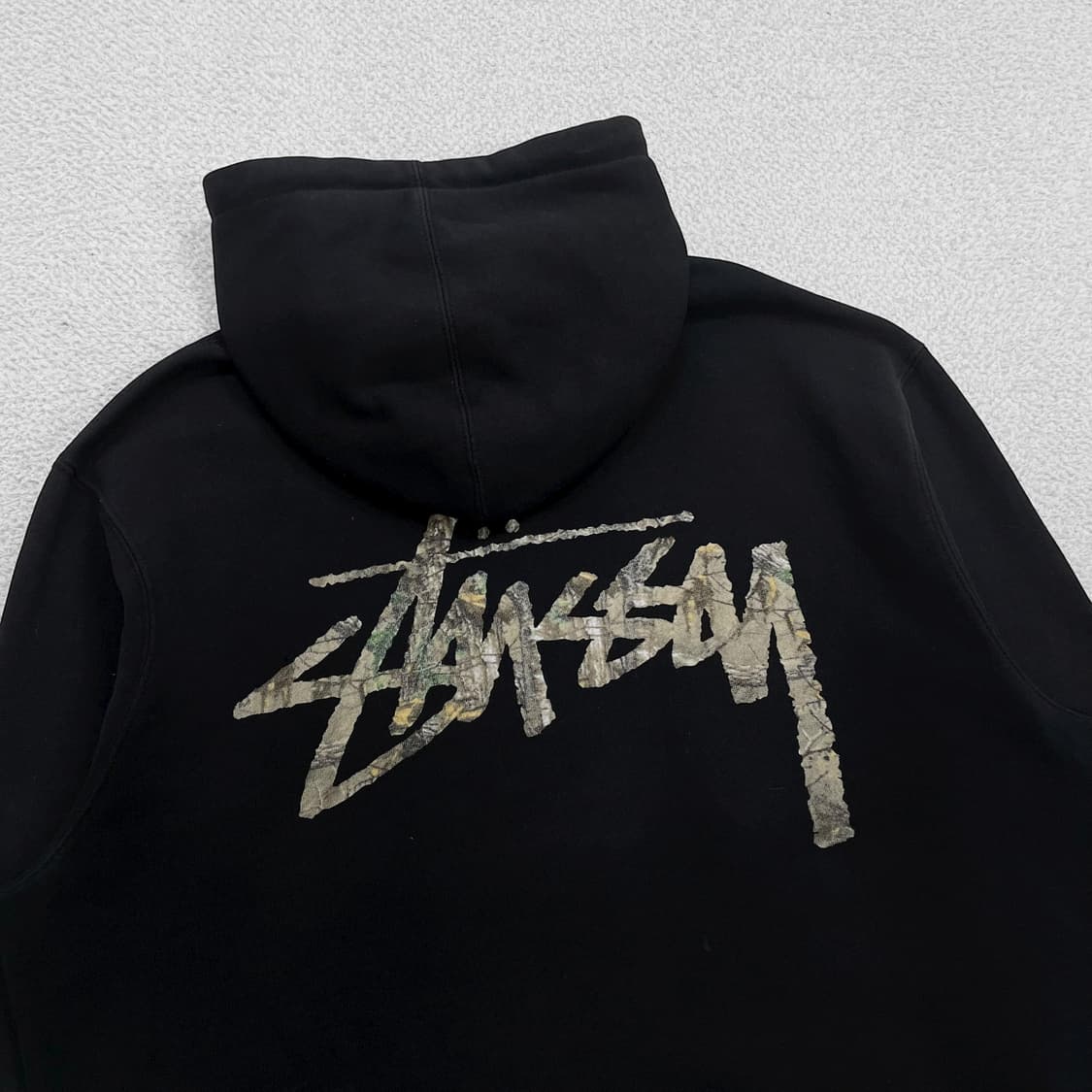 스투시 Stussy 트리 카모 스탁 후드집업 블랙 상품이미지3