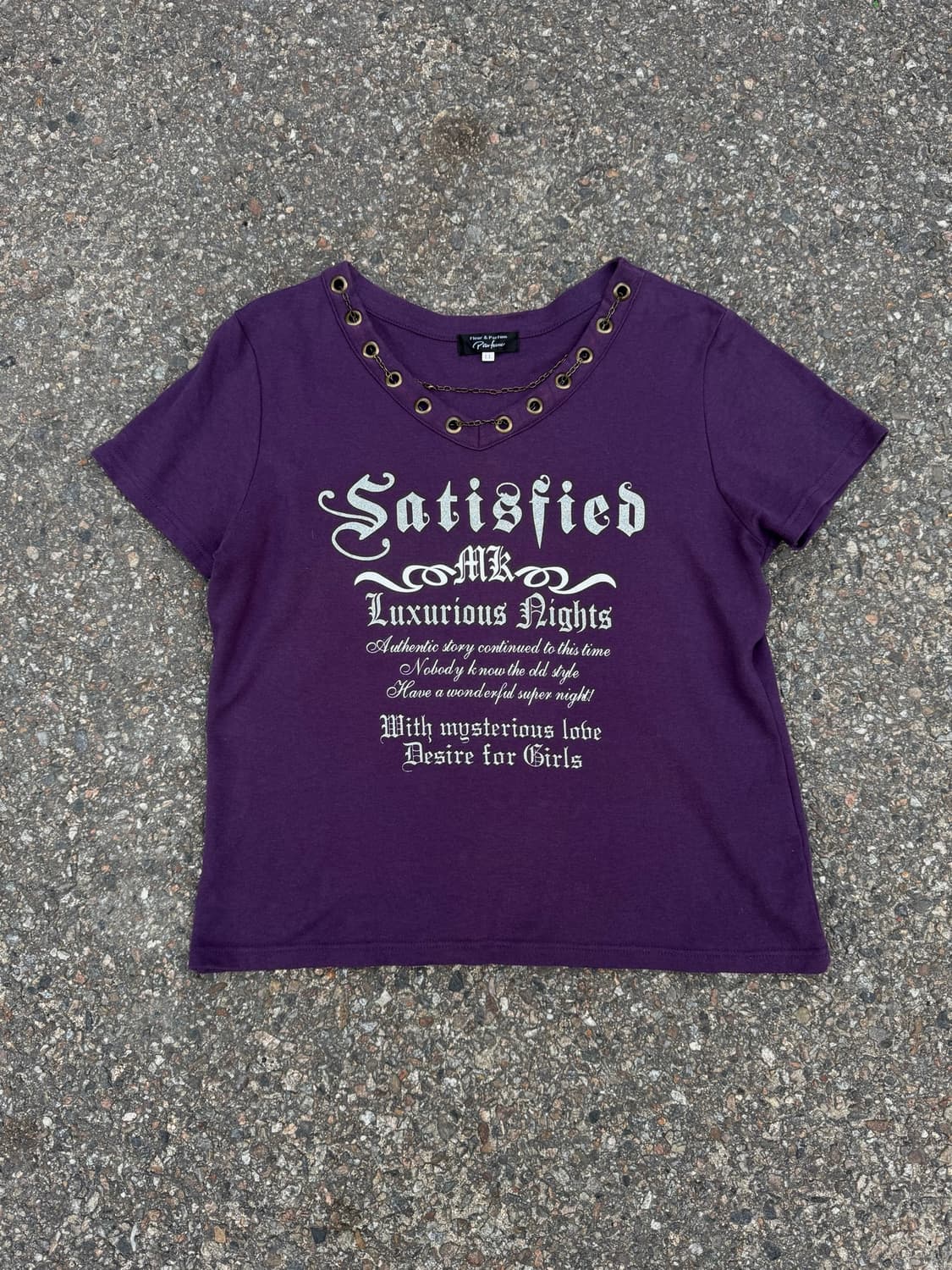 00‘s y2k Chain Eyelet T-Shirt 상품이미지1