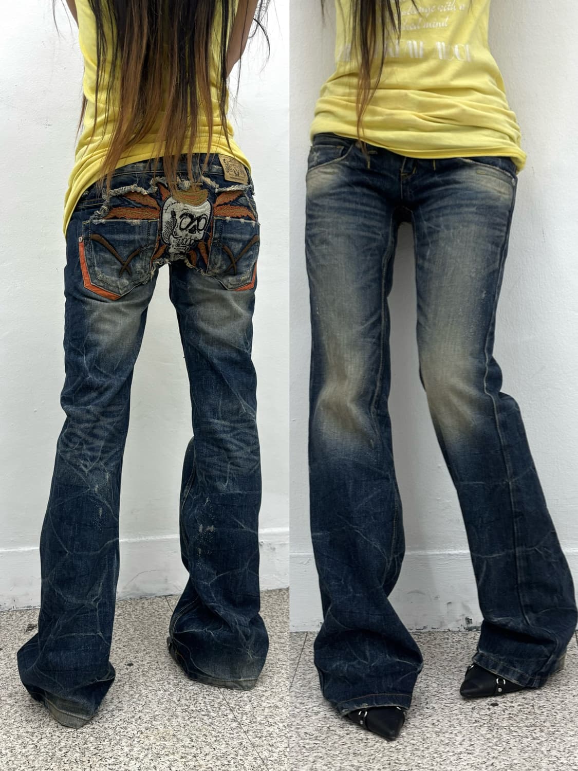 Red Pepper skull embroid denim pants   상품이미지1