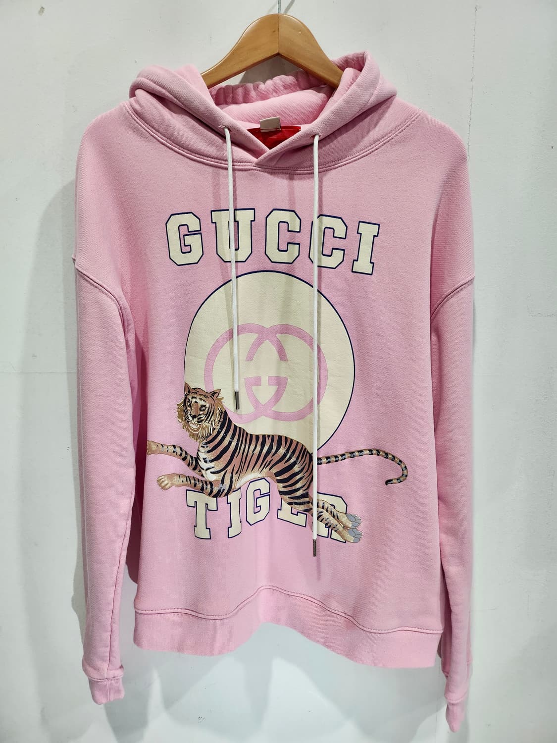 구찌 핑크 타이거 후드티 L 정품 상품이미지1